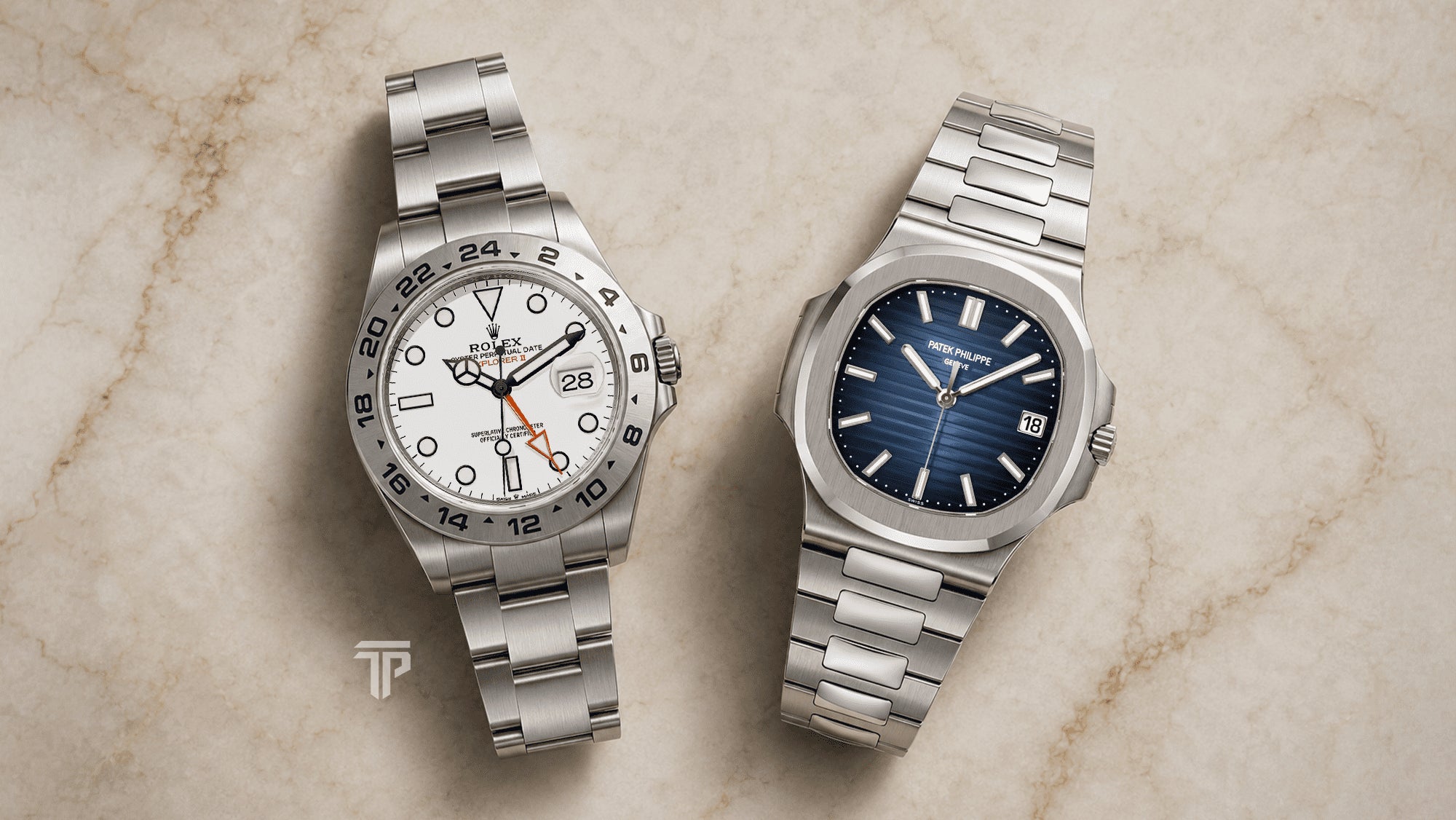 Patek Philippe vs. Rolex comparison showing resale value, collector demand, liquidity, and long-term ownership in 2026