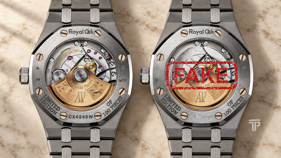 how to spot a fake audemars piguet by checking the Royal Oak dial, case, movement, serial number, and bracelet