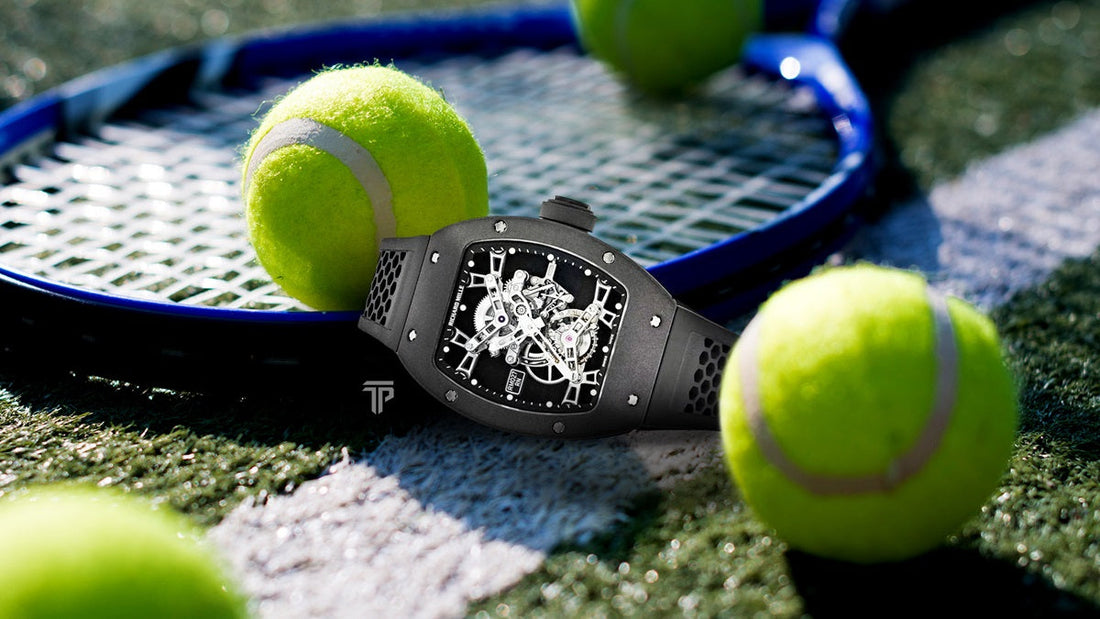 Rafael Nadal wearing an RM 27 tourbillon—richard mille rafael nadal on court with record-breaking lightweight design