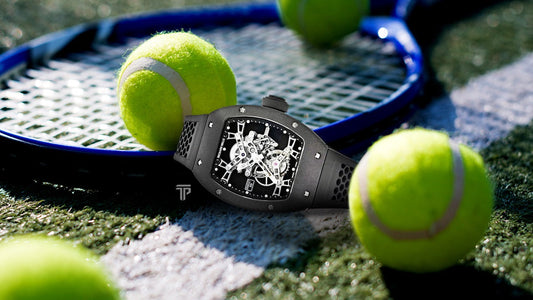 Rafael Nadal wearing an RM 27 tourbillon—richard mille rafael nadal on court with record-breaking lightweight design