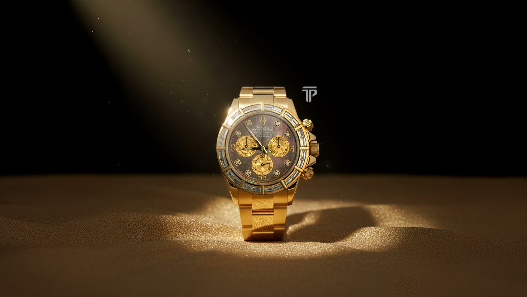 Rolex Daytona chronograph with tachymeter bezel, inspired by Daytona International Speedway heritage