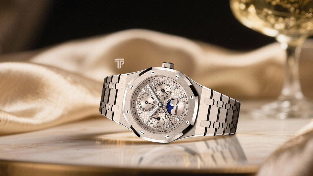 Audemars Piguet Royal Oak Perpetual Calendar watch showcasing dial and moonphase
