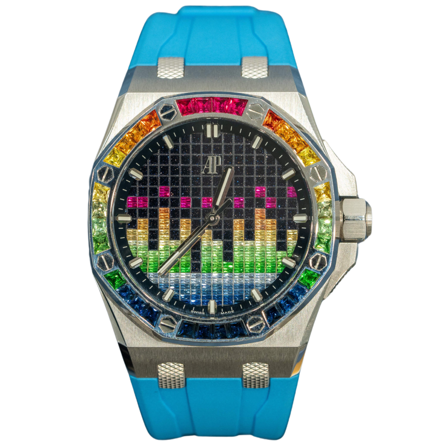 Audemars Piguet Royal Oak Offshore Ref. 15601BC.YY.D343CA.01 White Gold Full Rainbow Factory Set Music Edition