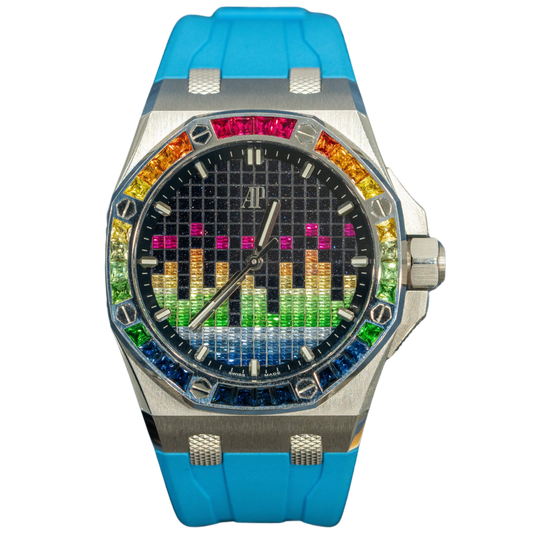 Audemars Piguet Royal Oak Offshore Ref. 15601BC.YY.D343CA.01 White Gold Full Rainbow Factory Set Music Edition