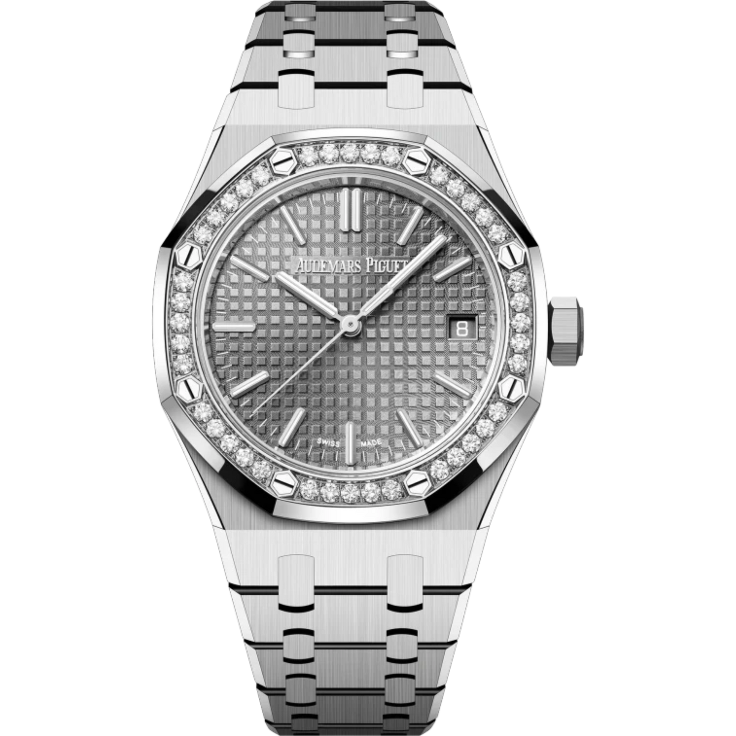 Royal Oak Selfwinding 37MM Stainless Steel Bracelet Grey Dial With Grande Tapisserie Pattern Stainless Steel Case