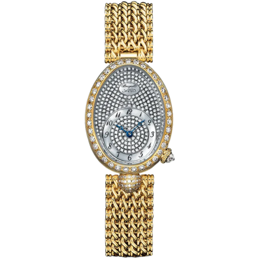 REINE DE NAPLES 8928 33 MM YELLOW GOLD WITH MOTHER OF PEARL - DIAMONDS DIAL