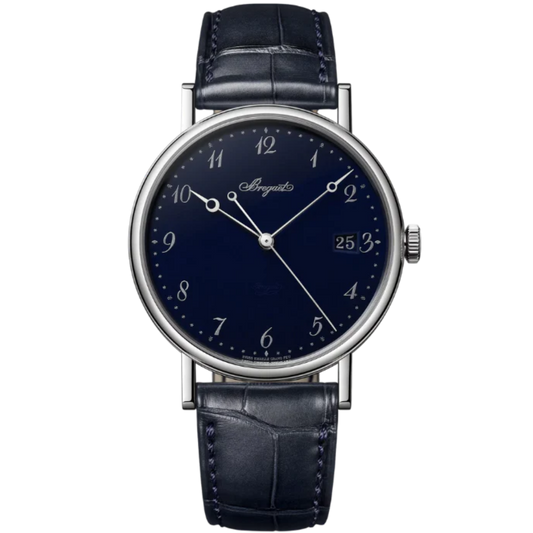 CLASSIQUE 5177 38 MM WHITE GOLD WITH BLUE "GRAND FEU" ENAMEL DIAL