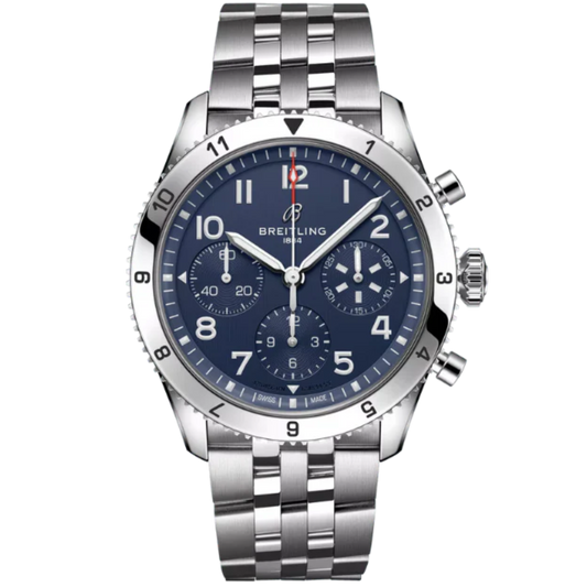 CLASSIC AVI CHRONOGRAPH TRIBUTE TO VOUGHT F4U CORSAIR 42 MM STAINLESS STEEL WITH BLUE DIAL