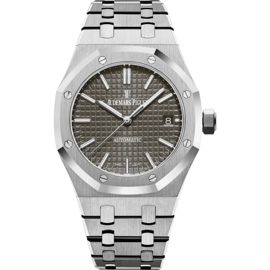 Royal Oak Selfwinding 37MM Stainless Steel Bracelet Ruthenium-Toned Dial With Grande Tapisserie Pattern Stainless Steel Case