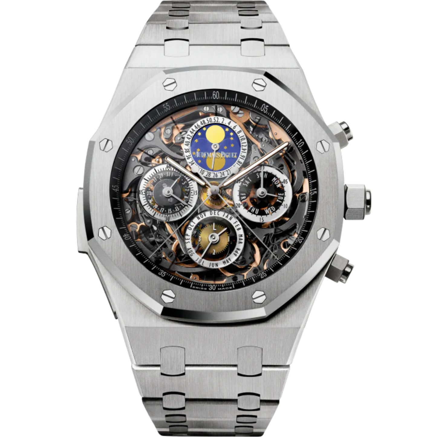 Royal Oak Grande Complication 44MM Stainless Steel Bracelet Sapphire Dial Stainless Steel Case