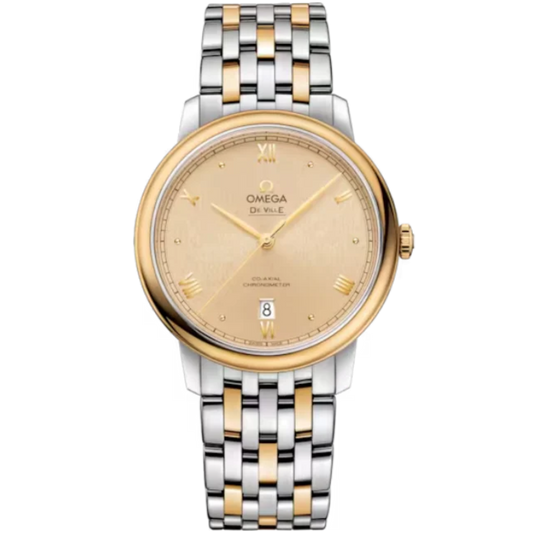 DE VILLE PRESTIGE 39 MM STAINLESS STEEL - YELLOW GOLD WITH YELLOW DIAL