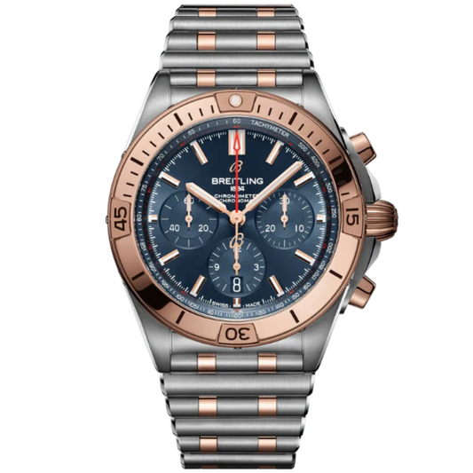 CHRONOMAT B01 42 MM STAINLESS STEEL & 18K ROSE GOLD WITH BLUE DIAL