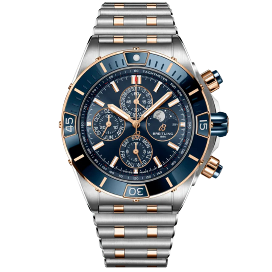 SUPER CHRONOMAT FOUR-YEAR CALENDAR 44 MM STAINLESS STEEL & 18K ROSE GOLD WITH BLUE DIAL