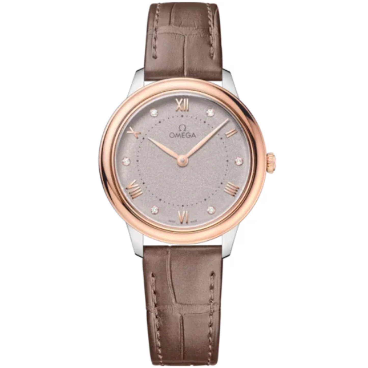 DE VILLE PRESTIGE 30 MM STAINLESS STEEL - SEDNA™ GOLD WITH SILVER DIAL