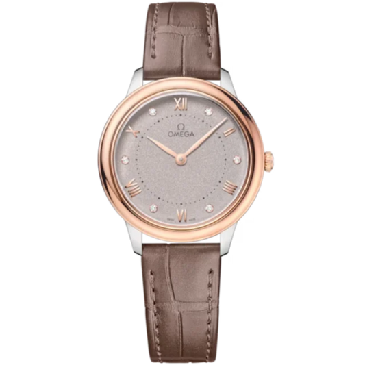 DE VILLE PRESTIGE 30 MM STAINLESS STEEL - SEDNA™ GOLD WITH SILVER DIAL