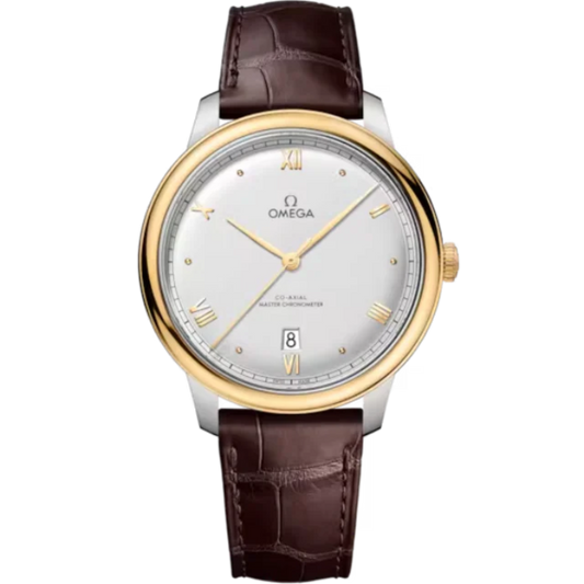 DE VILLE PRESTIGE 40 MM STAINLESS STEEL - YELLOW GOLD WITH SILVER DIAL