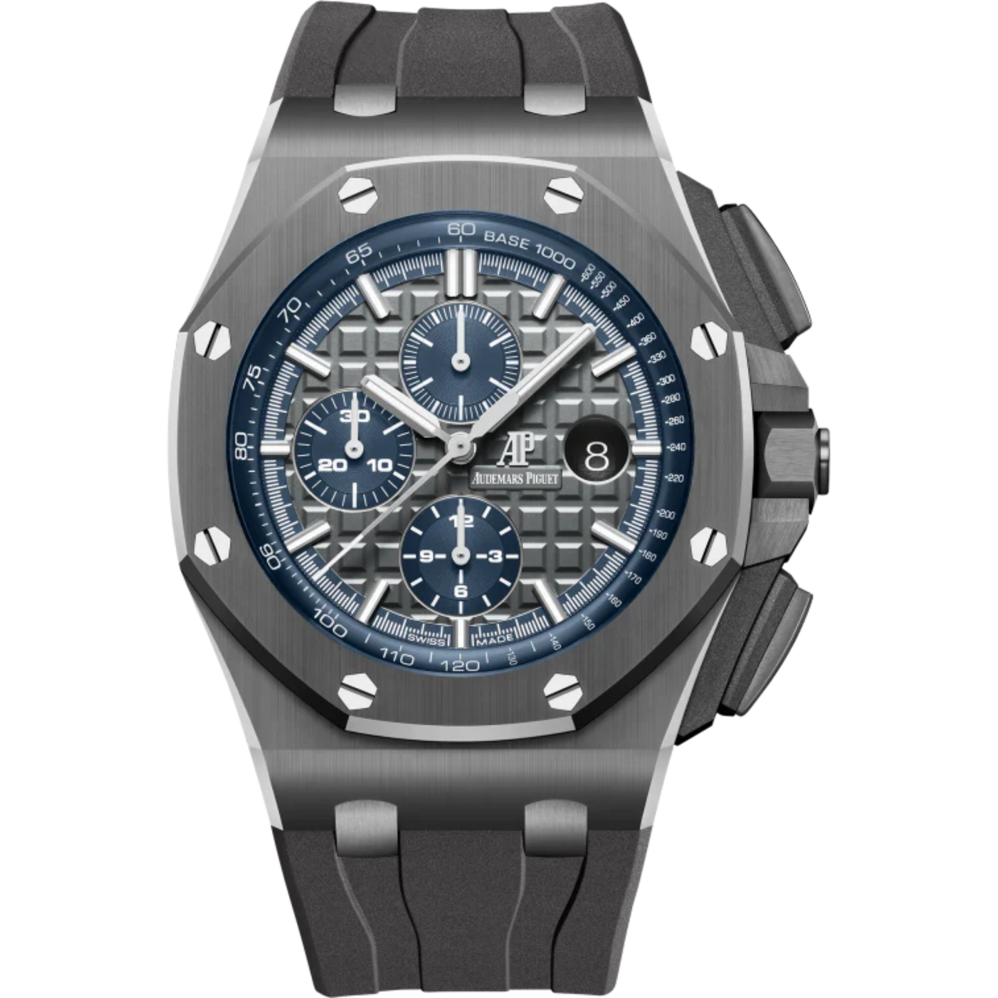 Royal Oak Offshore Selfwinding Chronograph 44MM Grey Rubber Strap Grey Dial With Méga Tapisserie Pattern Grey Ceramic Case and Bezel