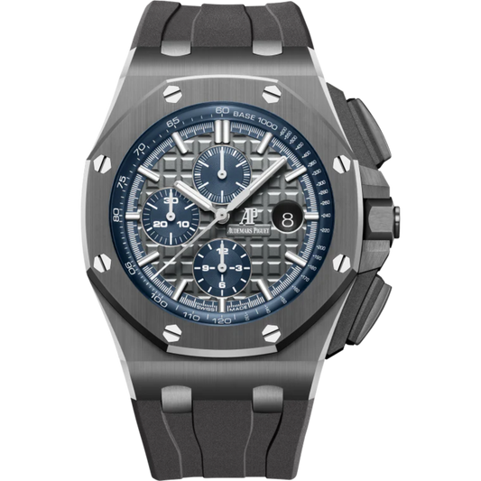 Royal Oak Offshore Selfwinding Chronograph 44MM Grey Rubber Strap Grey Dial With Méga Tapisserie Pattern Grey Ceramic Case and Bezel