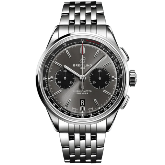 PREMIER B01 CHRONOGRAPH 42 MM STAINLESS STEEL WITH ANTHRACITE BLACK DIAL