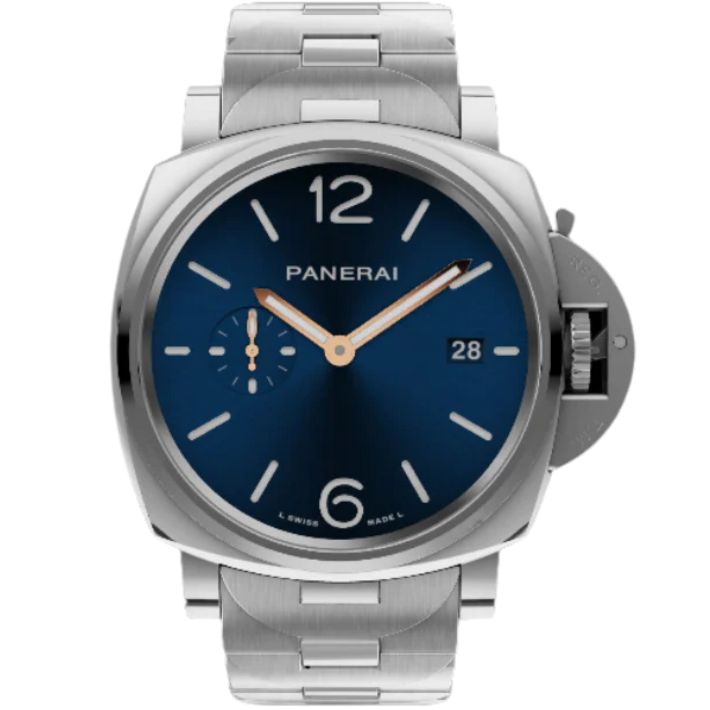 LUMINOR DUE PAM01124 42 MM STAINLESS STEEL WITH BLUE DIAL