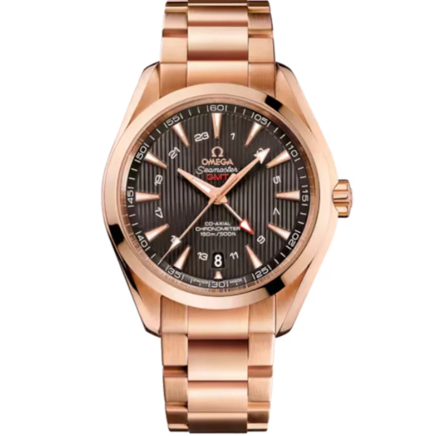 SEAMASTER AQUA TERRA 150M GMT 43 MM RED GOLD WITH GREY DIAL