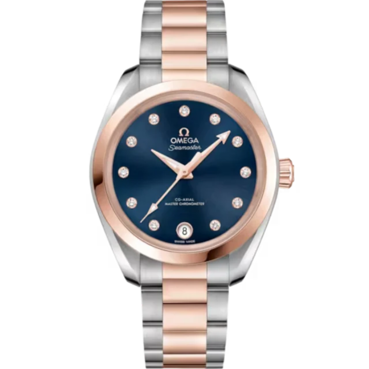 SEAMASTER AQUA TERRA 150M 34 MM STAINLESS STEEL - SEDNA™ GOLD WITH BLUE DIAL