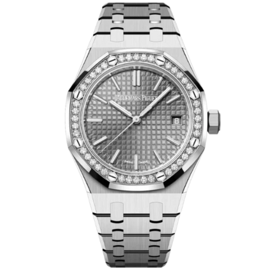 15551ST.ZZ.1356ST.03 Stainless Steel 37MM Royal Oak Grey Dial 50th Anniversary