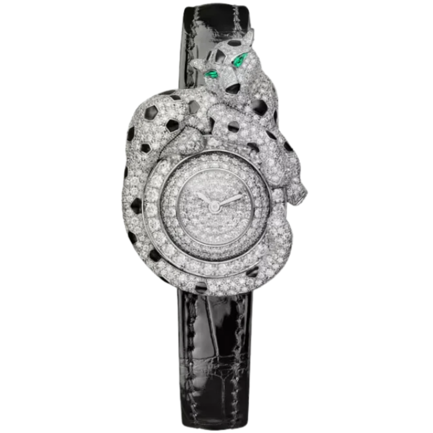 PANTHERE ESPIEGLE DE CARTIER RHODIUMIZED WHITE GOLD CASE AND DIAL