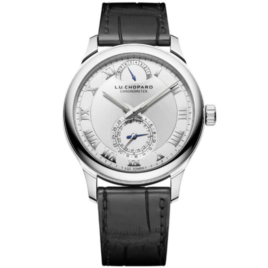 L.U.C QUATTRO 43 MM ETHICAL WHITE GOLD WITH SILVER DIAL