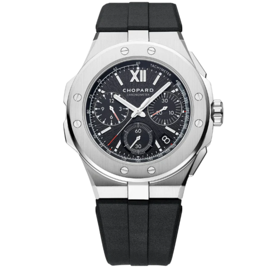 ALPINE EAGLE XL CHRONO 44 MM LUCENT STEEL™ WITH ABSOLUTE BLACK DIAL