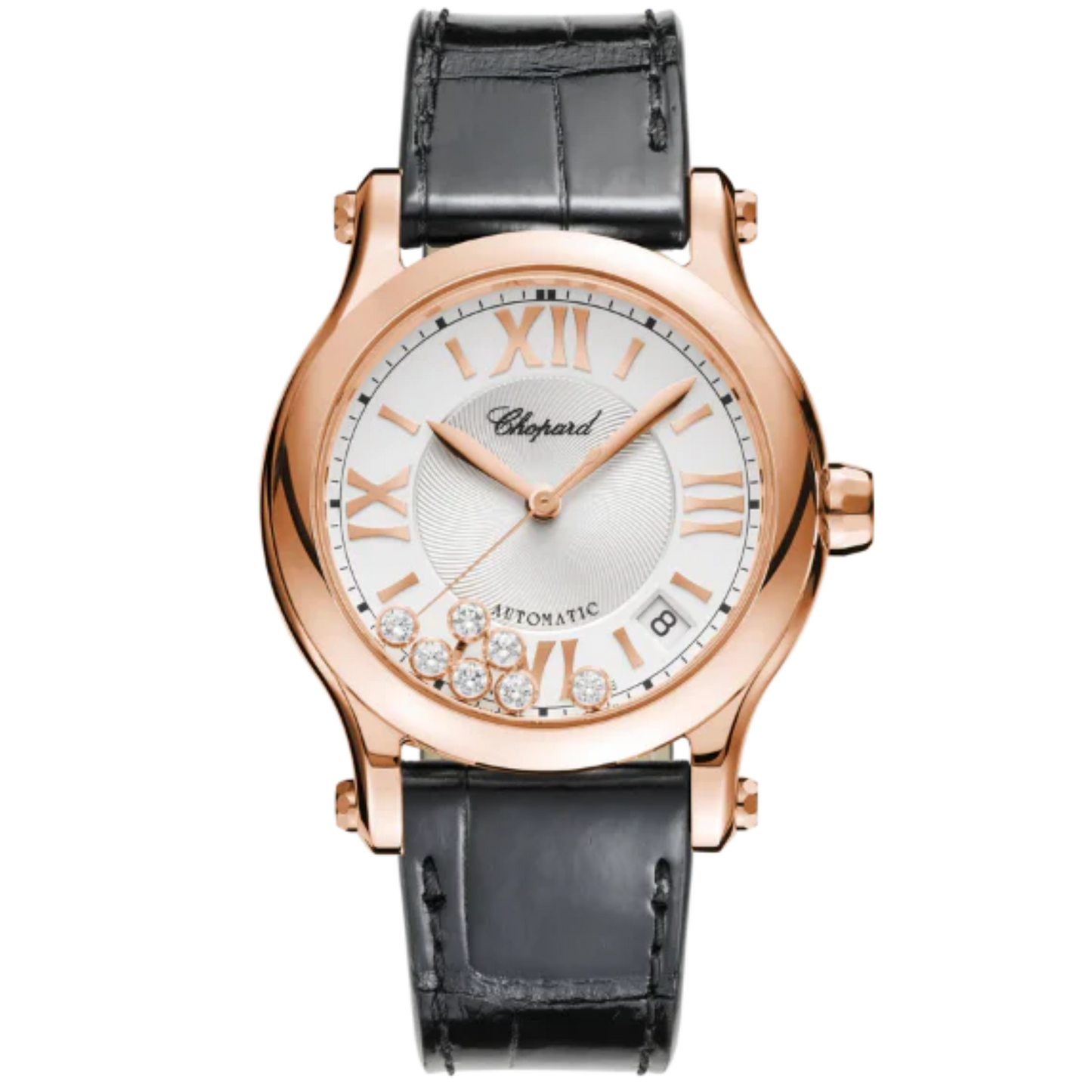 HAPPY SPORT 36 MM ETHICAL ROSE GOLD WITH SILVER DIAL
