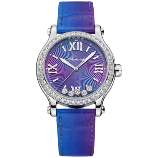 HAPPY SPORT 33 MM LUCENT STEEL™ WITH PURPLE DIAL