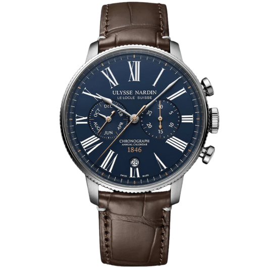 TORPILLEUR ANNUAL CHRONOGRAPH 44 MM STAINLESS STEEL WITH BLUE DIAL