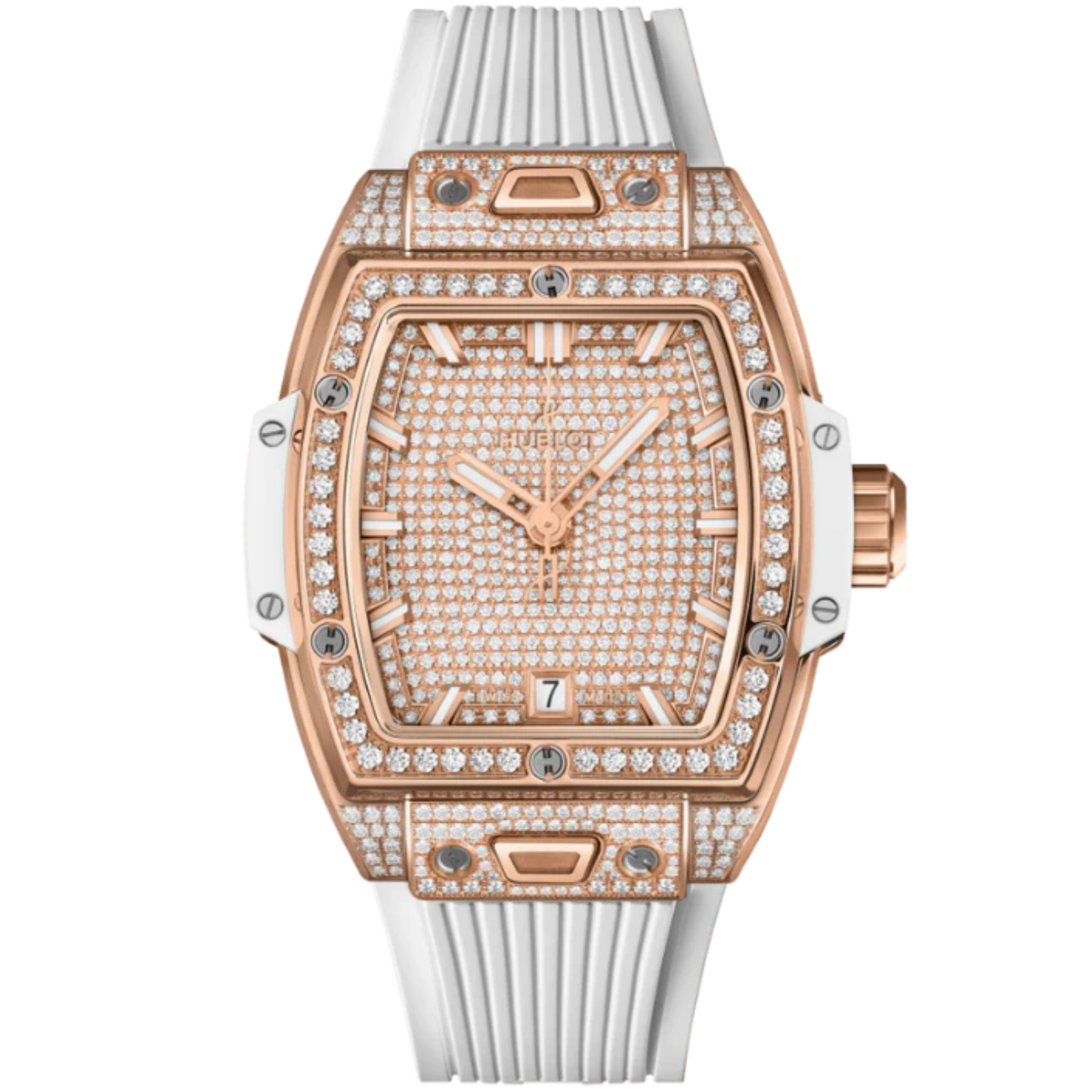 SPIRIT OF BIG BANG 39 MM KING GOLD WHITE FULL PAVÉ