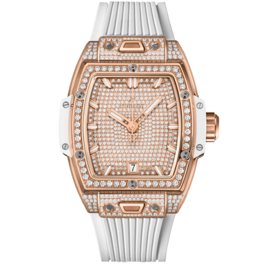 SPIRIT OF BIG BANG 39 MM KING GOLD WHITE FULL PAVÉ