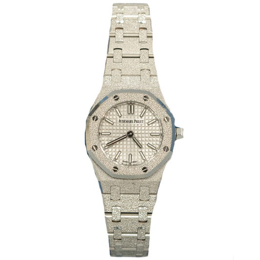 Audemars Piguet "Mini" Royal Oak Ref. 67630BC.GG.1312BC.01 23mm White Gold Frosted