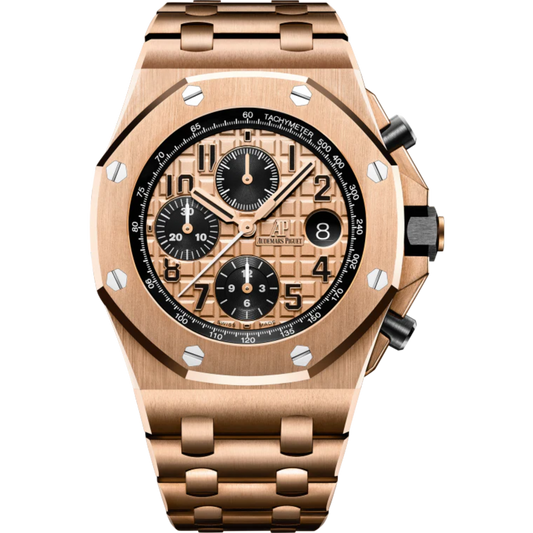 Royal Oak Offshore Chronograph 42MM 18-Carat Pink Gold Bracelet Pink Gold-Toned Dial With Méga Tapisserie Pattern 18-Carat Pink Gold Case and Bezel