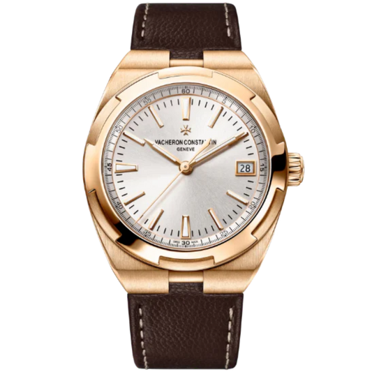 OVERSEAS SELF WINDING 41 MM PINK GOLD WITH WHITE BRASS DIAL