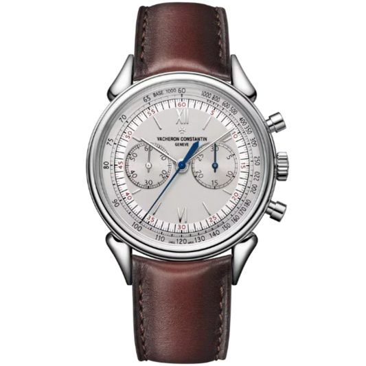 HISTORIQUES CORNES DE VACHE 1955 38 MM STAINLESS STEEL WITH WHITE DIAL