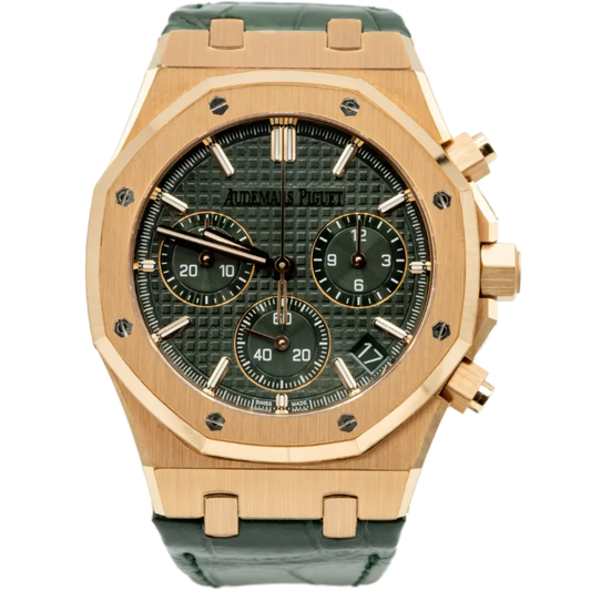 Audemars Piguet Royal Oak Ref. 26240OR.OO.D404CR.01 41mm Rose Gold Green Dial Chronograph