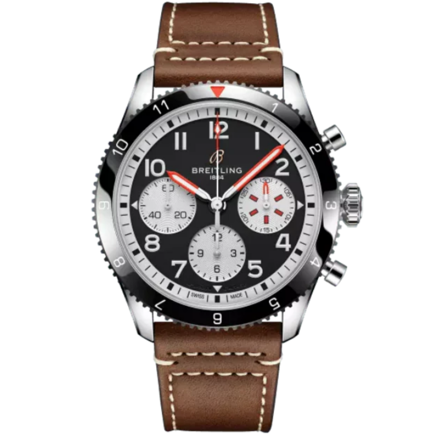 CLASSIC AVI CHRONOGRAPH MOSQUITO 42 MM STAINLESS STEEL WITH BLACK DIAL