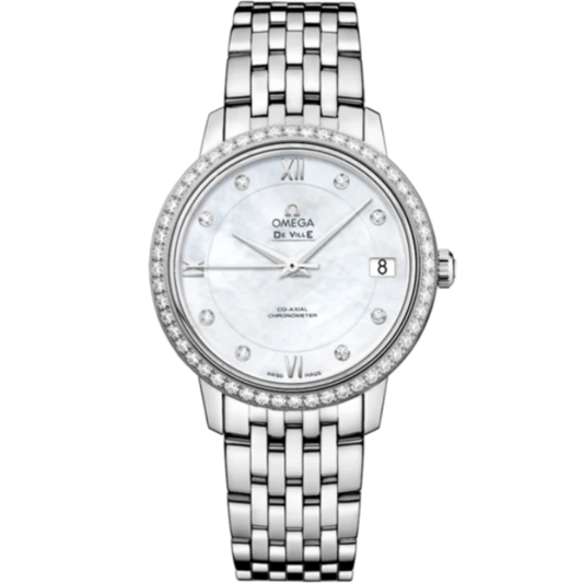 DE VILLE PRESTIGE 33 MM STAINLESS STEEL WITH MOTHER OF PEARL DIAL