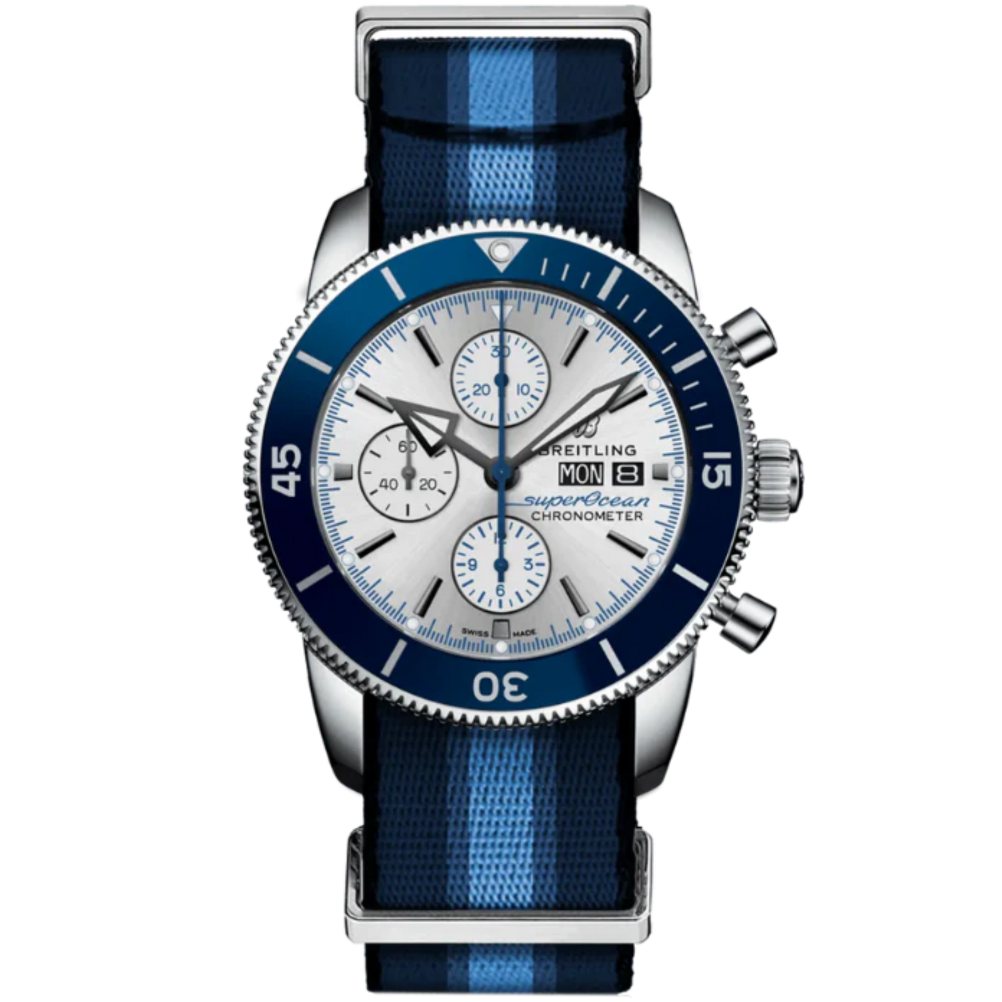 SUPEROCEAN HERITAGE CHRONOGRAPH OCEAN CONSERVANCY 44 MM STAINLESS STEEL WITH WHITE DIAL