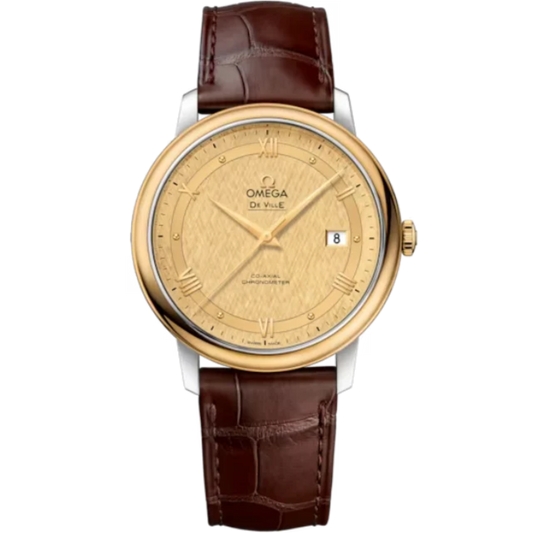 DE VILLE PRESTIGE 39 MM STAINLESS STEEL - YELLOW GOLD WITH YELLOW DIAL
