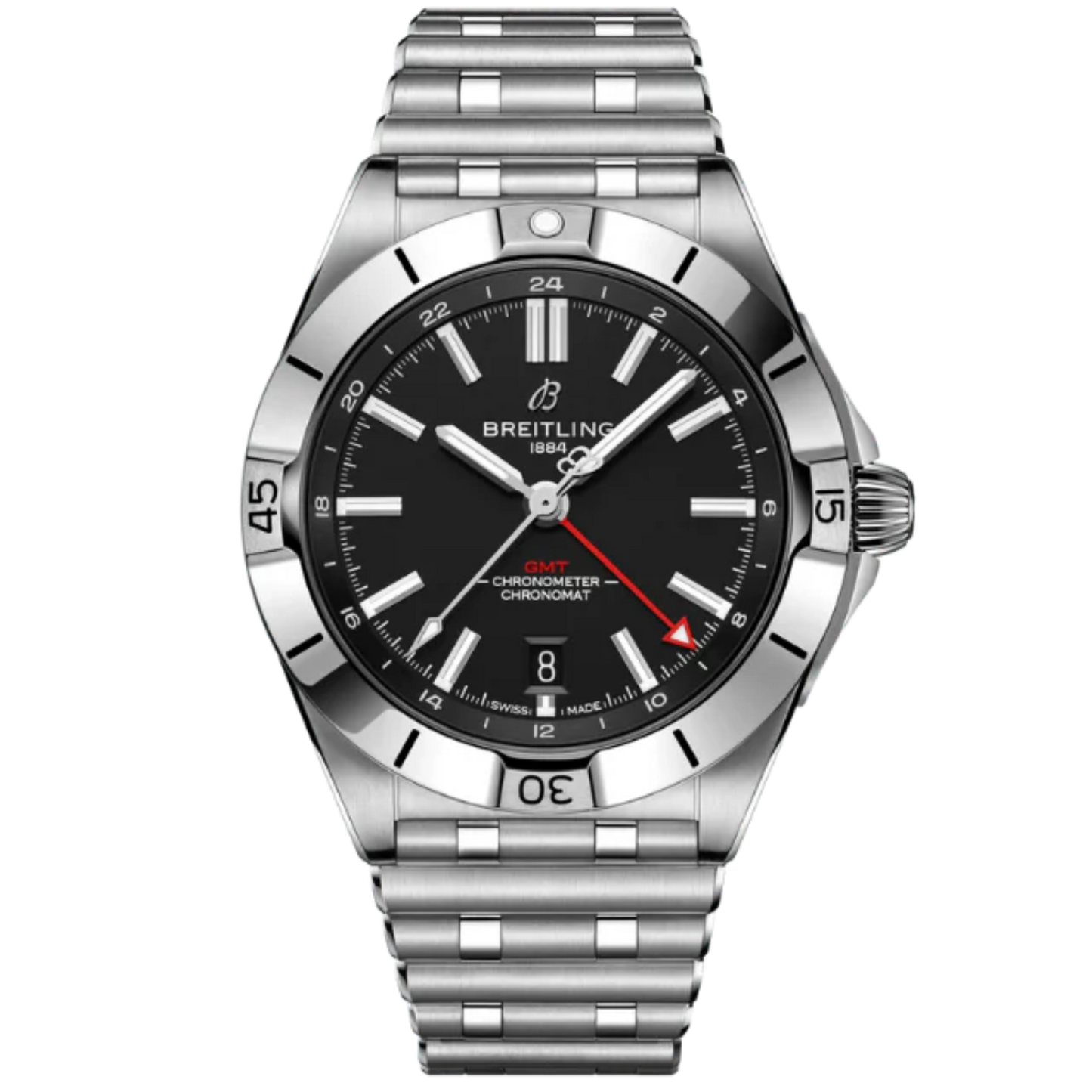 CHRONOMAT AUTOMATIC GMT 40 MM STAINLESS STEEL WITH BLACK DIAL