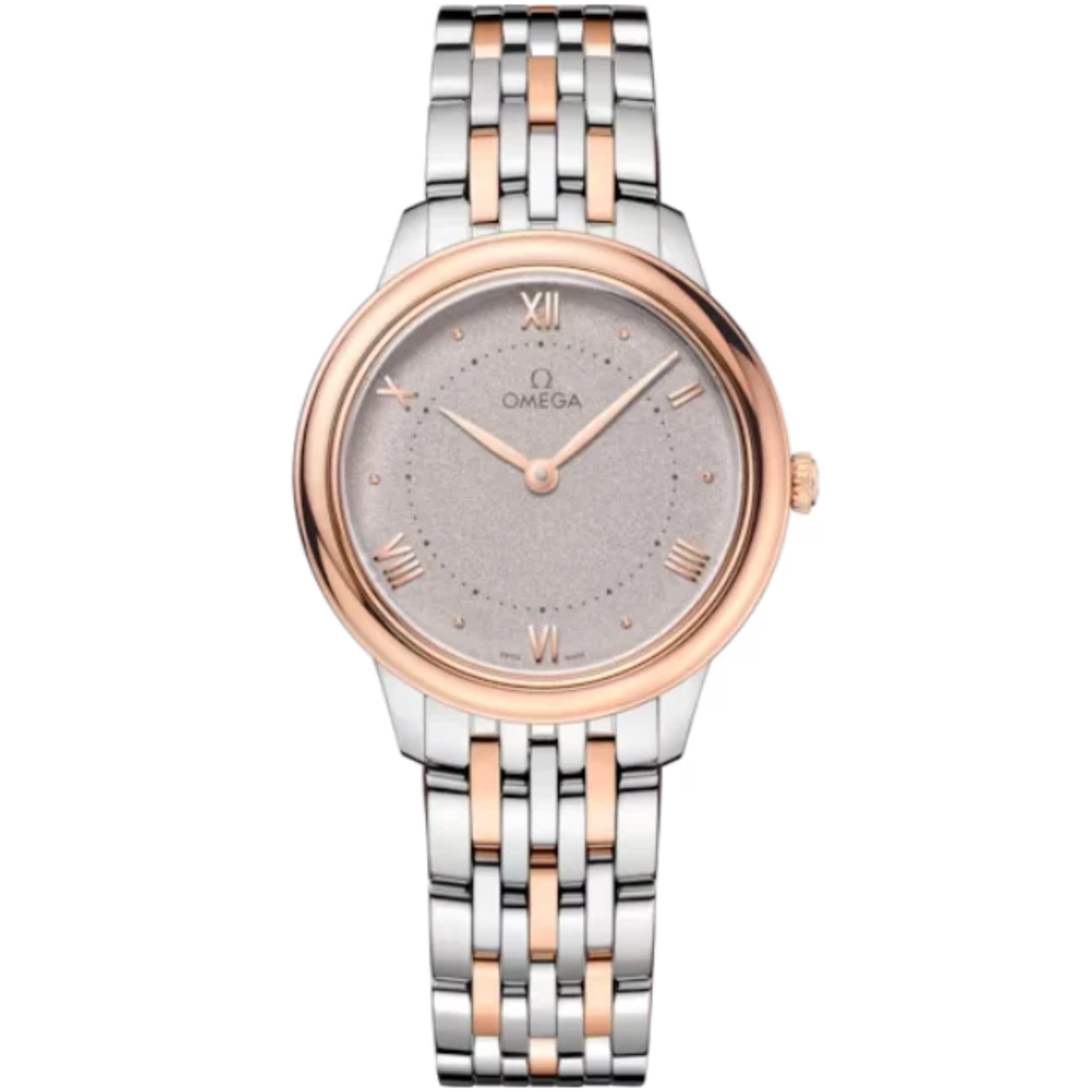 DE VILLE PRESTIGE 30 MM STAINLESS STEEL - SEDNA™ GOLD WITH SILVER DIAL