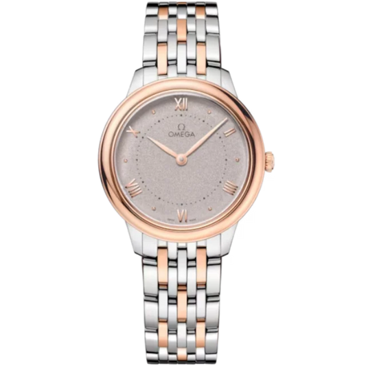 DE VILLE PRESTIGE 30 MM STAINLESS STEEL - SEDNA™ GOLD WITH SILVER DIAL