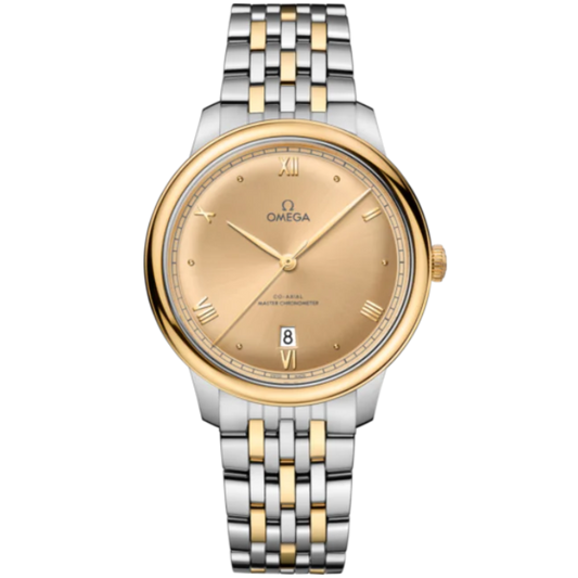 DE VILLE PRESTIGE 40 MM STAINLESS STEEL - YELLOW GOLD WITH YELLOW DIAL
