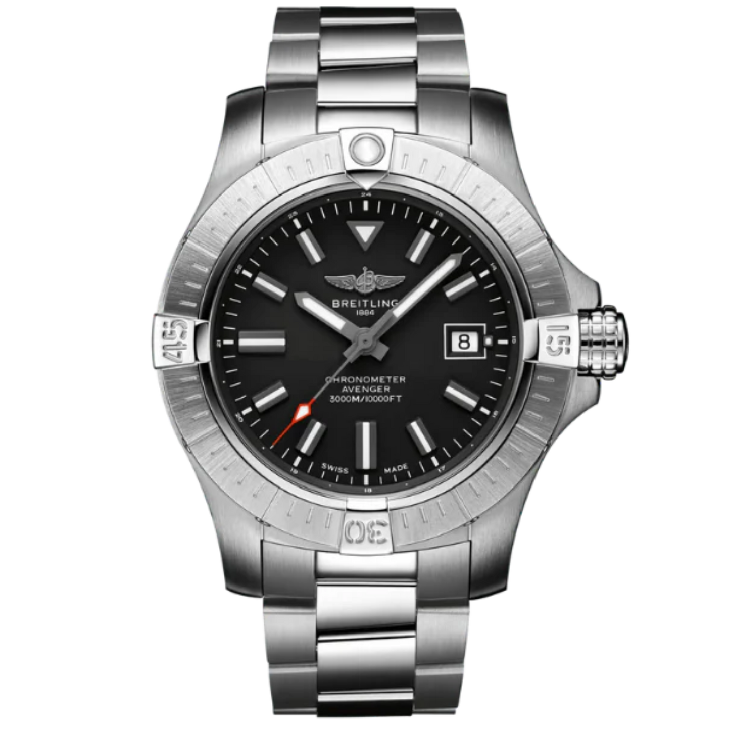 AVENGER AUTOMATIC SEAWOLF 45 MM STAINLESS STEEL WITH BLACK DIAL