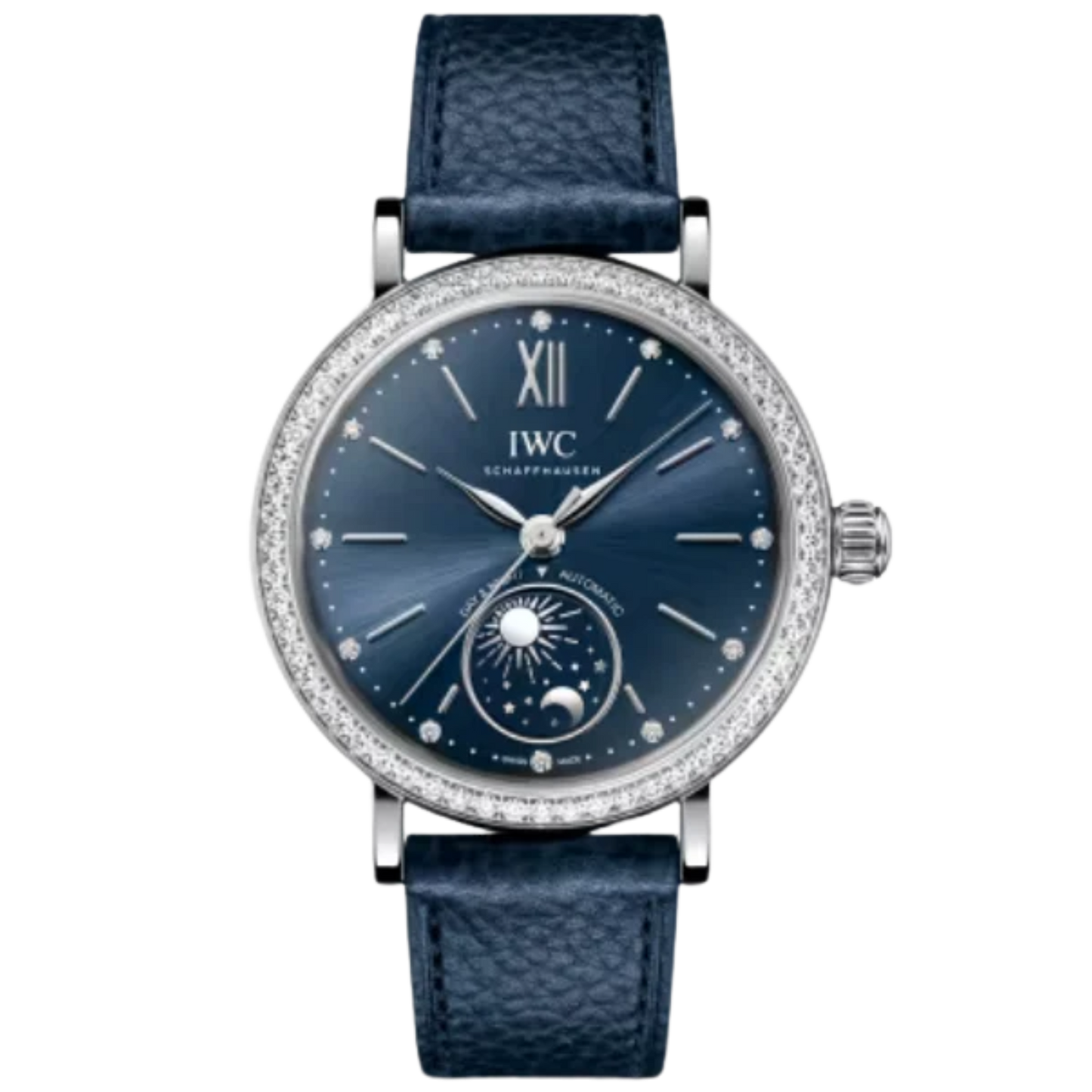 PORTOFINO AUTOMATIC DAY & NIGHT 34 MM STAINLESS STEEL WITH BLUE DIAL